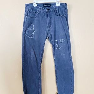 Vintage Jeans With Art